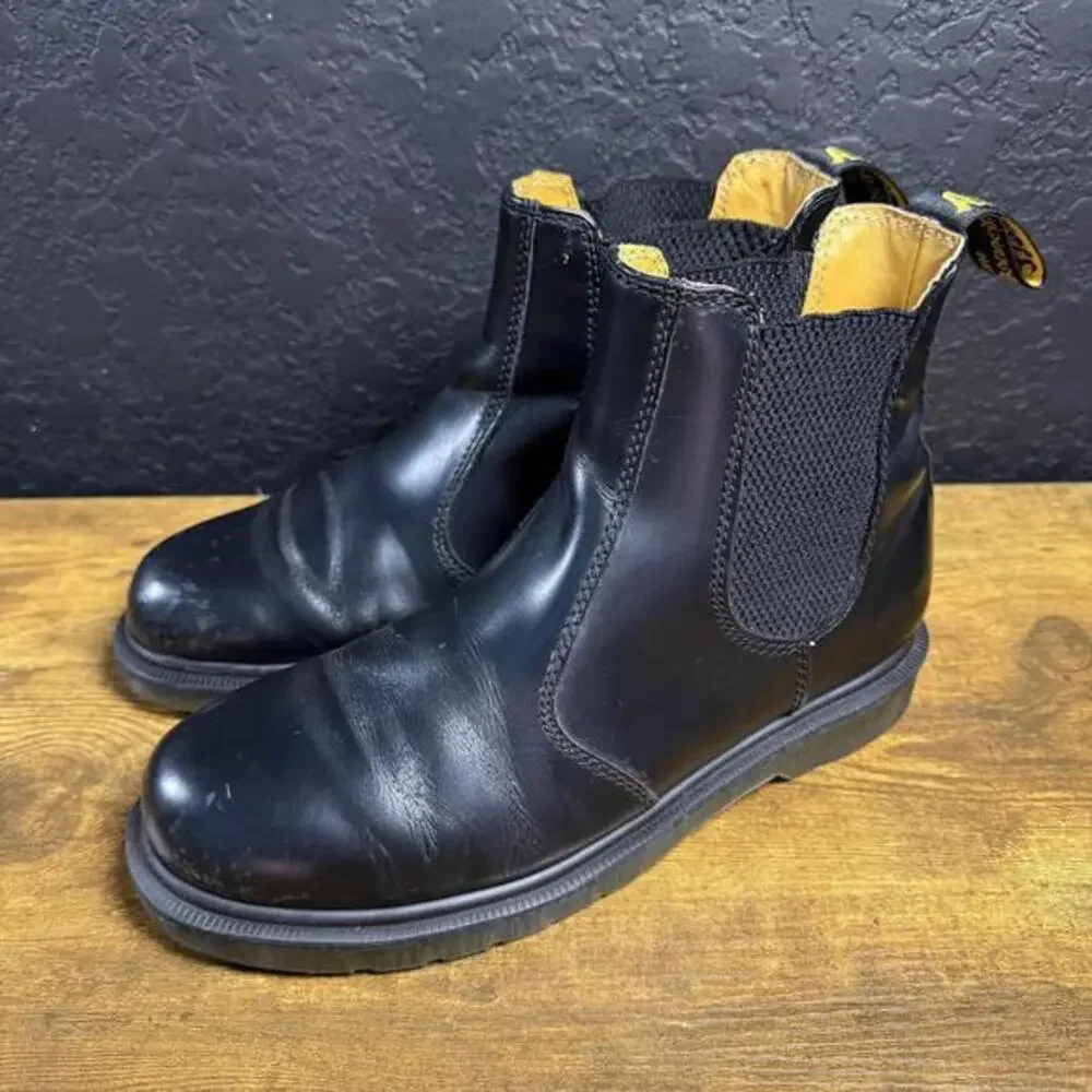 Dr. Martens 2976 11853001 Black Smooth Leather Chelsea Boots Mens 7‎ Womens 8
